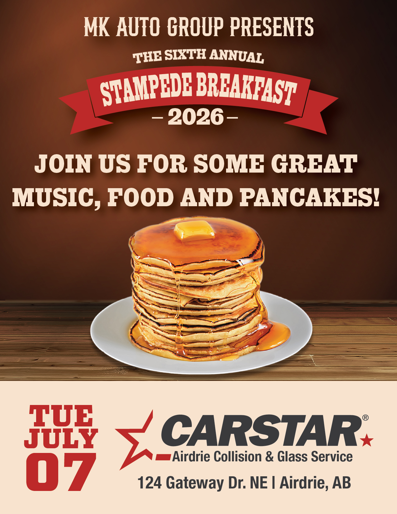 Carstar Airdrie Stampede Breakfast 2026